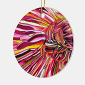 Chrysanthemum waterverf keramisch ornament (Links)