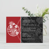 Chrysanthemum Wedding Invitation Kaart (Staand voorkant)