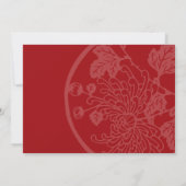 Chrysanthemum Wedding Invitation Kaart (Achterkant)