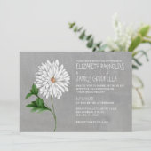 Chrysanthemum Wedding Invitations Kaart (Staand voorkant)