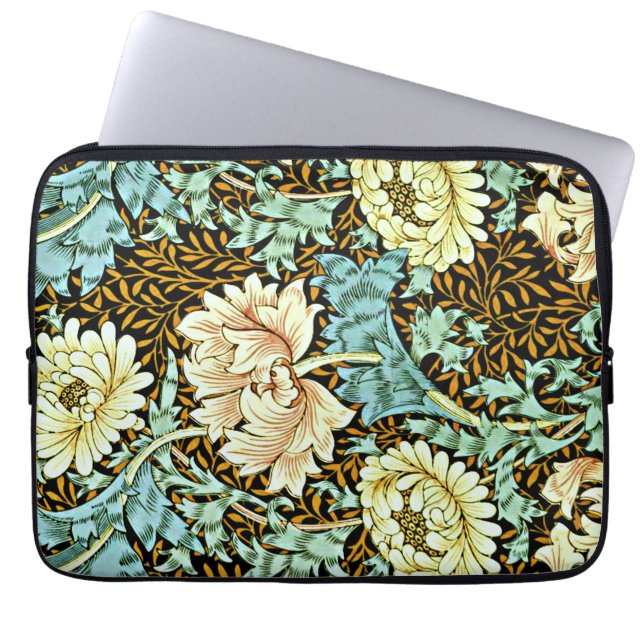 Chrysanthemum,  William Morris Laptop Sleeve (Voorkant)