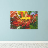 Chrysanthemumbloem Canvas Afdruk (Insitu (Houten vloer))