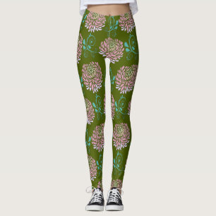 chrysanthemumkrullen leggings