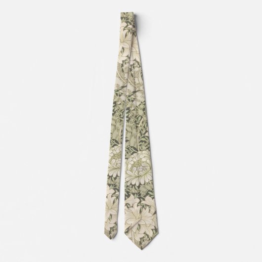 Chrysanthemumpatroon stropdas (Achterkant)