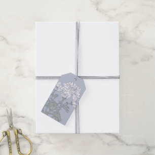 Chrysanthemums étiquettes cadeaux de fleurs blanch