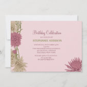 Chrysanthemums Floral Invitation (Devant)