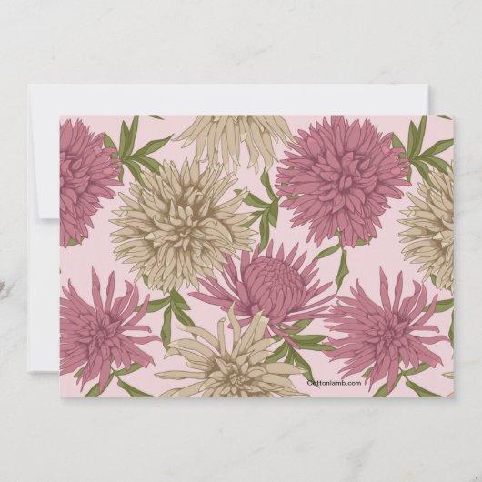 Chrysanthemums Floral Invitation (Dos)