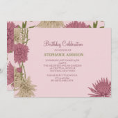 Chrysanthemums Floral Invitation (Devant / Derrière)