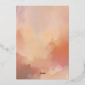 Chrysanthemums Peonies Floral 50ste verjaardagsfee Folie Uitnodiging (Achterkant)