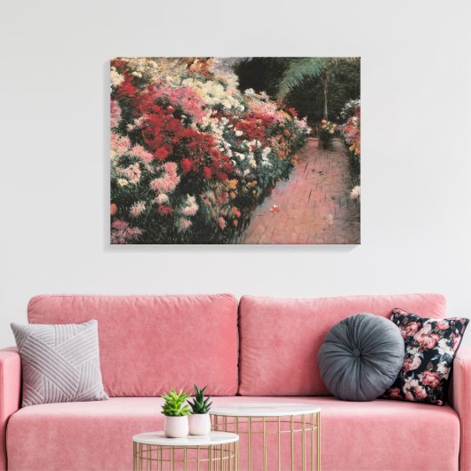 Chrysanthemums van Dennis Bunker Miller, Fine Art Canvas Afdruk (Insitu (Woonkamer))