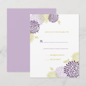 Chrysanthemums Wedding RSVP Kaartje (Voorkant / Achterkant)