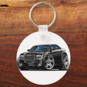Chrysler 300 zwarte auto sleutelhanger (Voorkant)