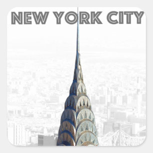 Chrysler Building New York City Vierkante Sticker
