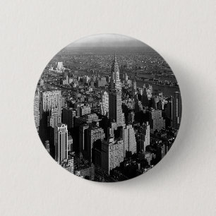 Chrysler Building New York Manhattan Ronde Button 5,7 Cm