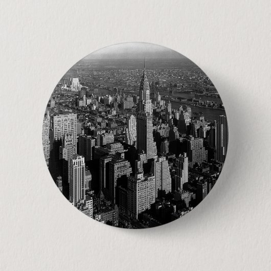 Chrysler Building New York Manhattan Ronde Button 5,7 Cm (Voorkant)