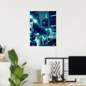 Chrysler Building NYC Blue Poster 18x24 (Bureau à domicile)