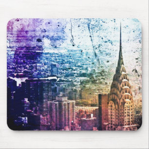 Chrysler Building - Paint Splattered - New York Muismat