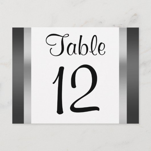 Chrysler Building Zwart Zilveren Tafel Nummer Briefkaart (Voorkant)