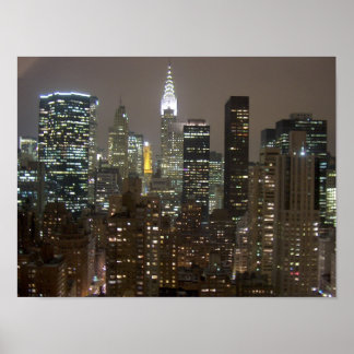 Chrysler Buuiling NYC Night Poster