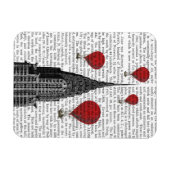 Chrysler-gebouw en Red Hot Air-ballonnen Magneet (Horizontaal)