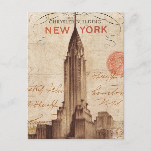  Chrysler-gebouw in New York Briefkaart (Voorkant)