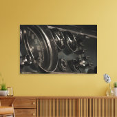 Chrysler New Yorker Dashboard Canvas 1964 Afdruk (Insitu (Woonkamer))