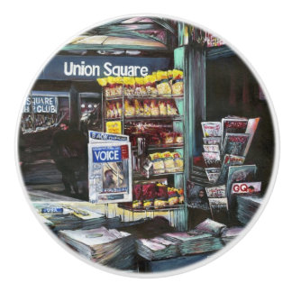 Chrysocolia Morning, Union Square, NYC Keramische Knop