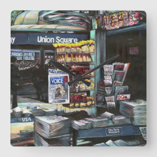 Chrysocolia Morning, Union Square, NYC Vierkante Klok