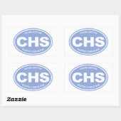 CHS (Charleston SC) Rechthoekige Sticker (Vel)