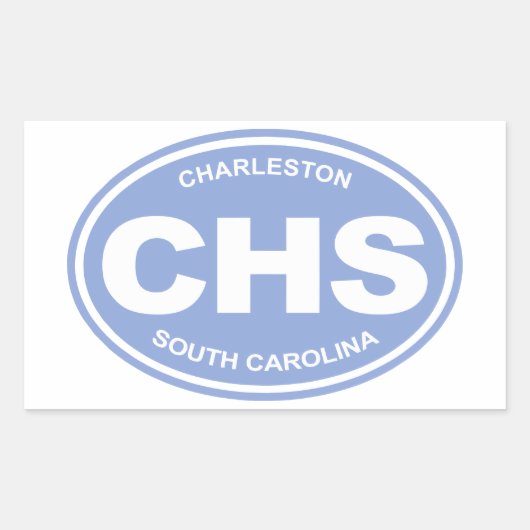 CHS (Charleston SC) Rechthoekige Sticker (Voorkant)