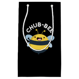 Chub-bee Funny Chubby Bee Pun Dark BG Klein Cadeauzakje