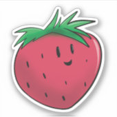 Chubby-aardbei Sticker (Voorkant)
