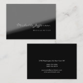 Chubby Artist Grey Black White Carte de visite (Devant / Derrière)