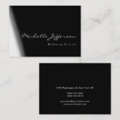 Chubby Artist Grey Black White Carte de visite (Devant / Derrière)