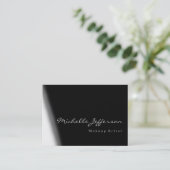 Chubby Artist Grey Black White Carte de visite (Debout devant)