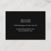 Chubby Black Blue Unique Monogram Visitekaartje (Achterkant)