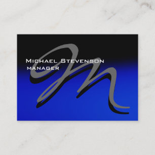 Chubby Black Blue Unique Monogram Visitekaartje