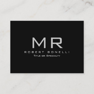 Chubby Black White Grey Monogram Visitekaartje