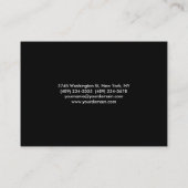 Chubby Black White Minimalist Visitekaartje (Achterkant)