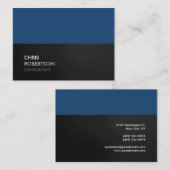 Chubby Blue Gray Attractive Chic-Visitekaartje Visitekaartje (Voorkant / Achterkant)