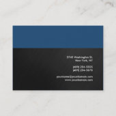 Chubby Blue Gray Attractive Chic-Visitekaartje Visitekaartje (Achterkant)