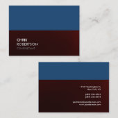 Chubby Blue Red Attractive Chic Carte de visite (Devant / Derrière)