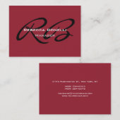 Chubby Calligraphie Carte de visite (Devant / Derrière)