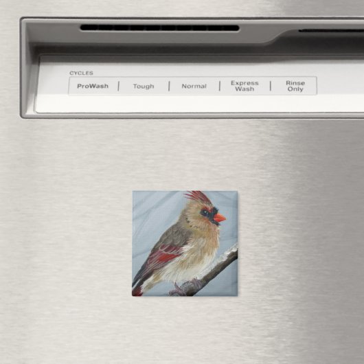 Chubby Cardinal Femme - Magnet (In Situ (Lave-vaisselle))