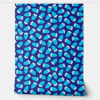 Chubby Carrots Blue Behang