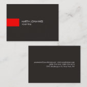 Chubby Carte de visite professionnel gris-rouge (Devant / Derrière)