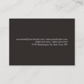 Chubby Carte de visite professionnel gris-rouge (Dos)