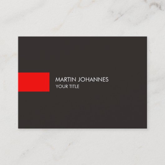 Chubby Carte de visite professionnel gris-rouge (Devant)
