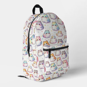 Chubby Cartoon Cat Collectie Bedrukte Rugzak