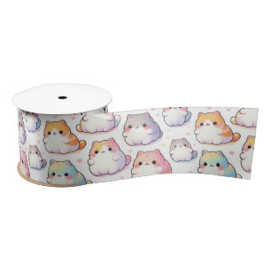 Chubby Cartoon Cat Collectie met harten Lint